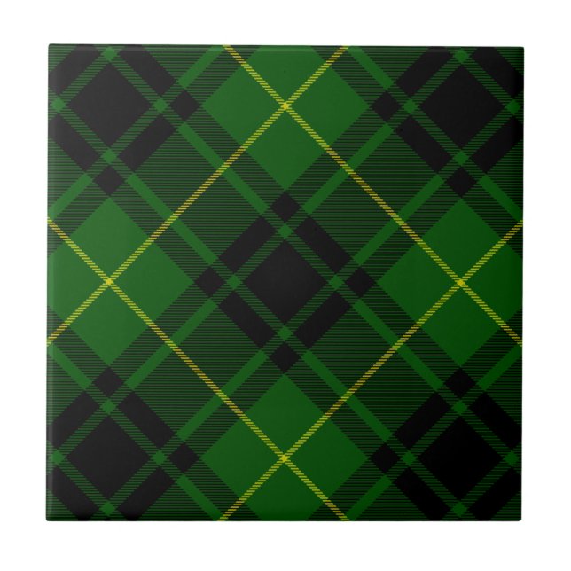 MacArthur tartan green plaid Tile (Front)