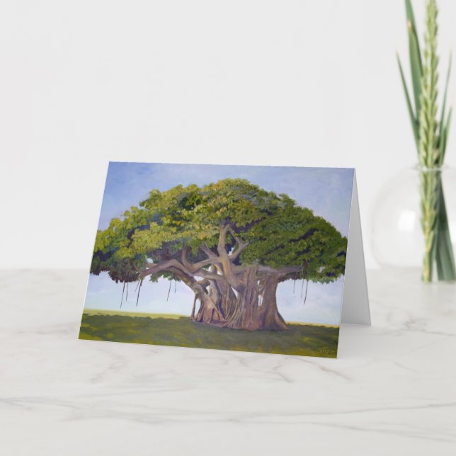 MacArthur's Banyan - Card with Story of the Banyan (Front)