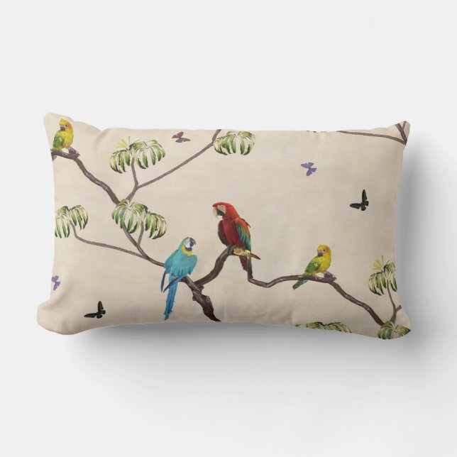 Macau Birds V2 Lumbar Cushion (Front)