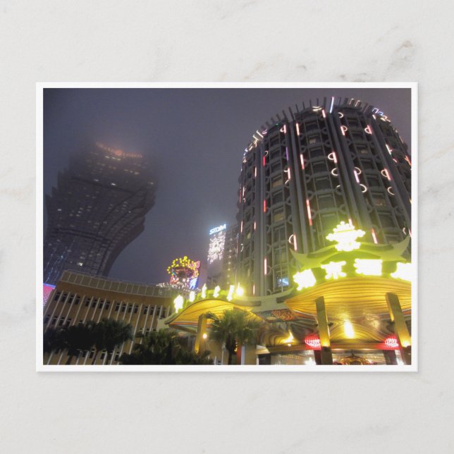 macau casino nights postcard (Front)