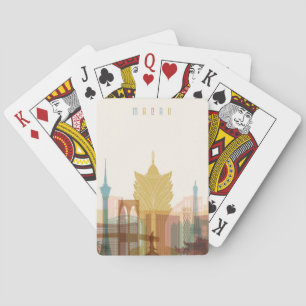 Macau, China City Skyline Playing Cards