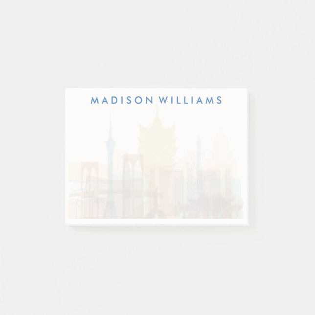 Macau, China | City Skyline Post-it Notes (Front)