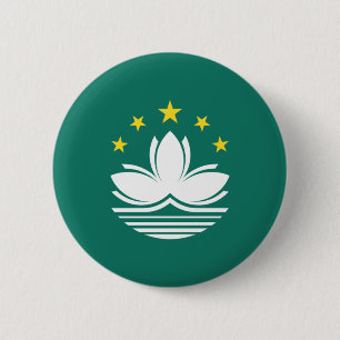 Macau Flag 6 Cm Round Badge