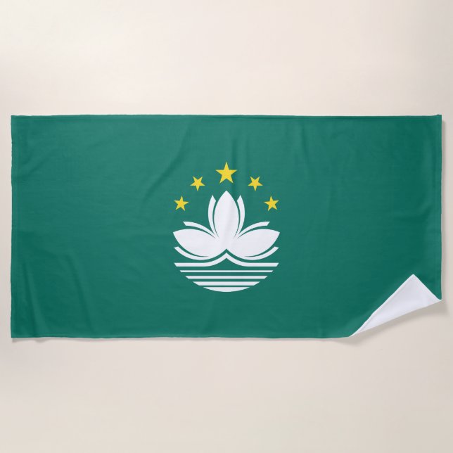 Macau Flag Beach Towel (Front)