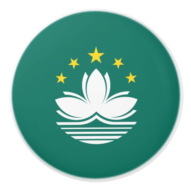 Macau Flag Ceramic Knob (Front)