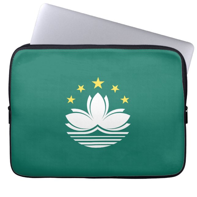 Macau flag laptop sleeve (Front)