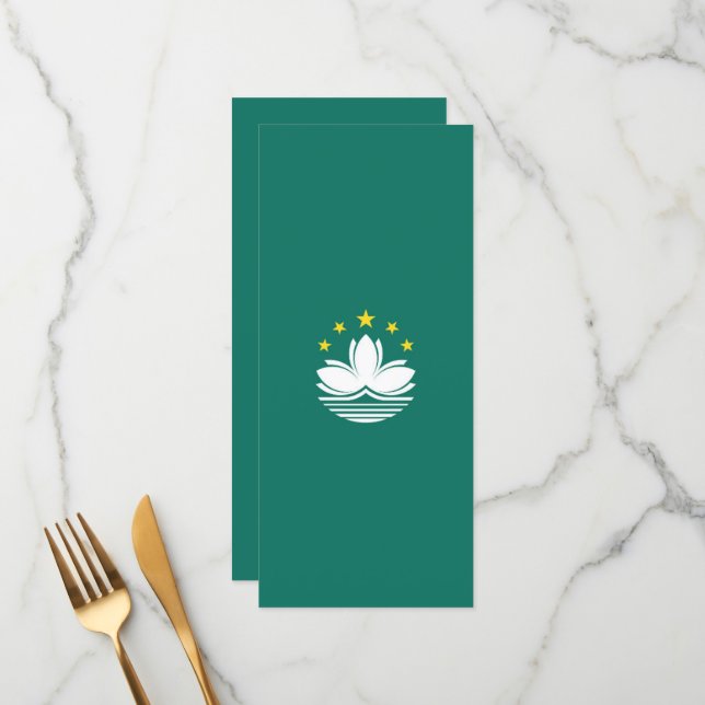 Macau flag menu (Front/Back In Situ)