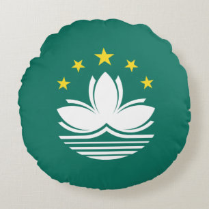 Macau Flag Round Cushion