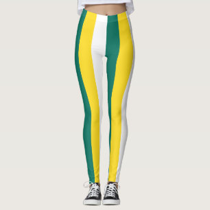 Macau National Flag Colours Vertical Striped Leggings