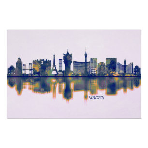 Macau Skyline Poster