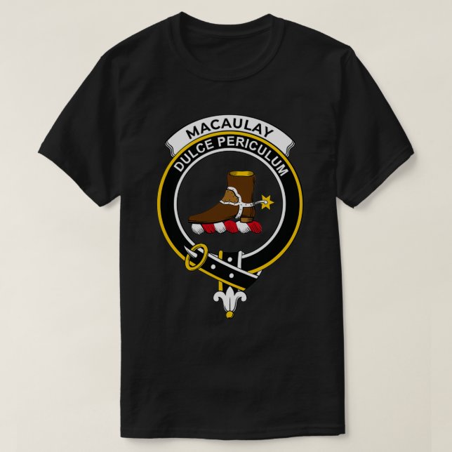 MacAulay Crest Tartan Clan Scottish Clan 1 T-Shirt (Design Front)