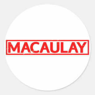 Macaulay Stamp Classic Round Sticker