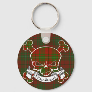 MacAulay Tartan Skull Key Ring