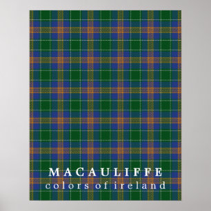 MacAuliffe Tartan Colours of Ireland Poster