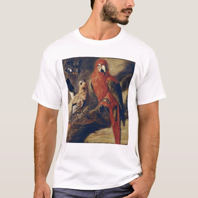 Macaw and Bullfinch T-Shirt (Front)