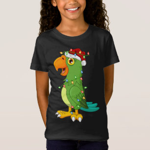 Macaw Bird Lover Xmas Santa Hat Macaw Christmas T-Shirt