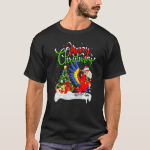 Macaw Bird Xmas Decorations Santa Macaw Christmas T-Shirt
