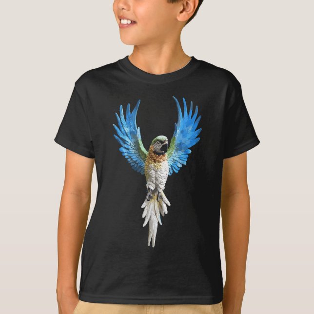 Macaw  For Men Women  Parrot Blue T Gift T-Shirt (Front)