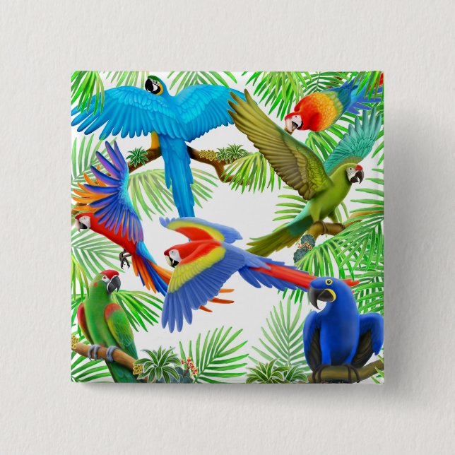 Macaw Jungle Pin (Front)