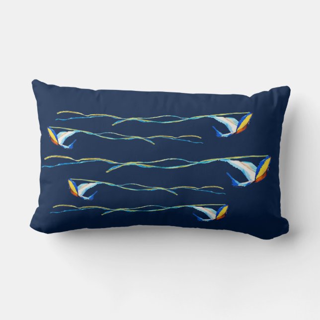 Macaw Kite Lumbar Cushion (Back)