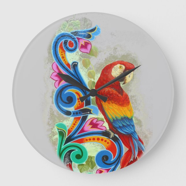 macaw large clock (Front)