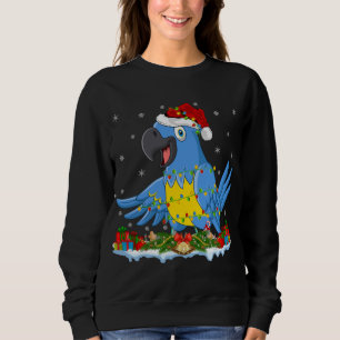 Macaw Lover Family Matching Santa Hat Macaw Christ Sweatshirt