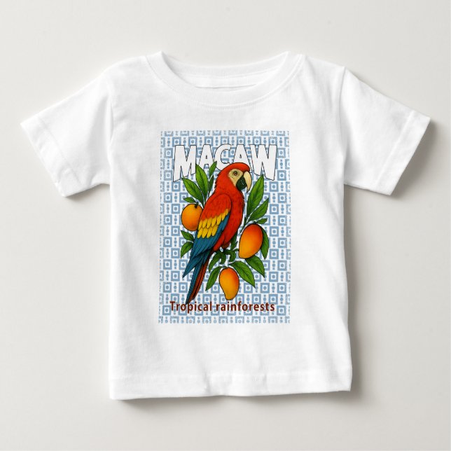 Macaw-parrot Baby T-Shirt (Front)