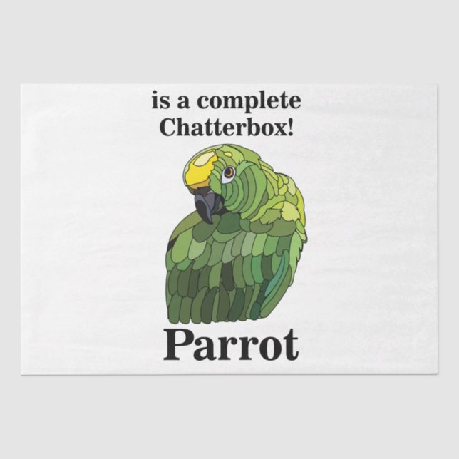 Macaw Parrot Bird Chatterbox Funny Birthday Tissue Paper (Front)