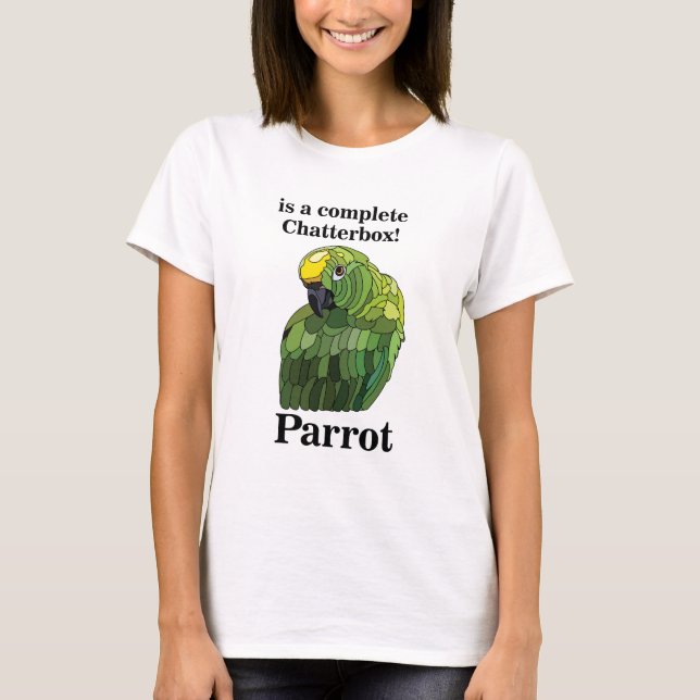 Macaw Parrot Bird Chatterbox Funny T-Shirt (Front)