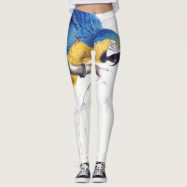 Macaw Parrot Bird Wildlife All Over Print Legging (Front)