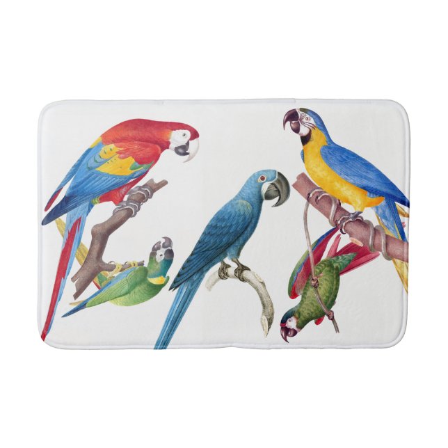 Macaw Parrot Birds Animal Wildlife Bath Mat (Front)