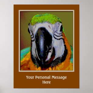 Macaw Parrot Face Create Your Own Quote Poster