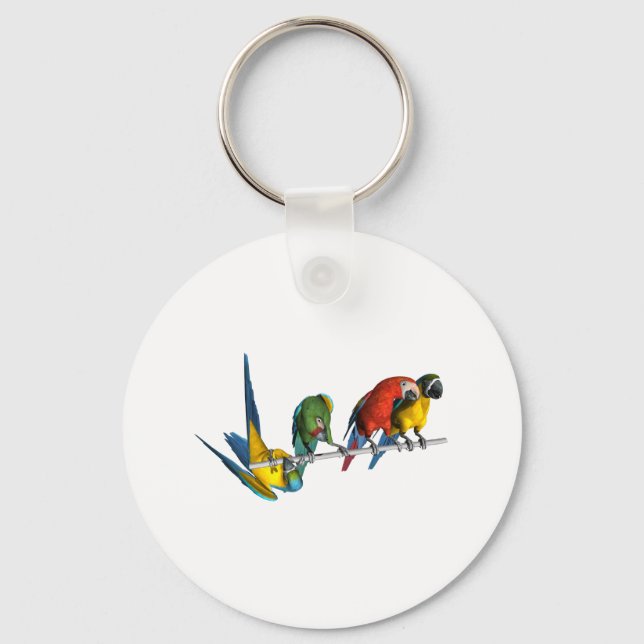 Macaw Parrot Key Ring (Front)