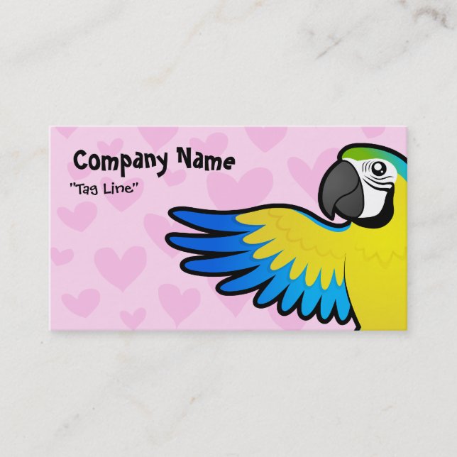 Macaw / Parrot Love Business Card (Front)