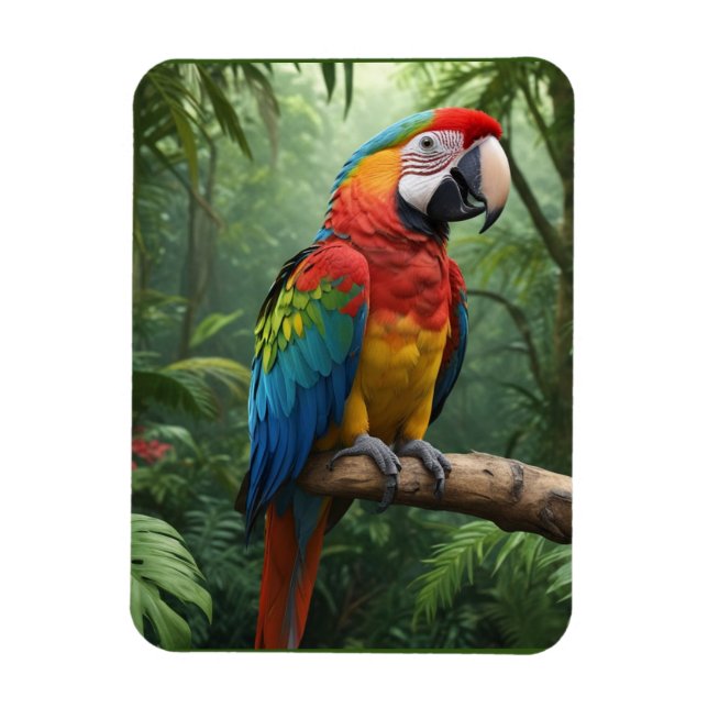 Macaw Parrot Magnet (Vertical)
