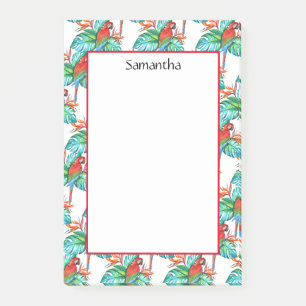 Macaw Parrot Personalised  Post-it Notes