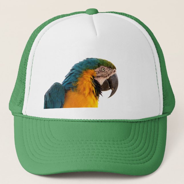 Macaw Parrot Photo Trucker Hat (Front)