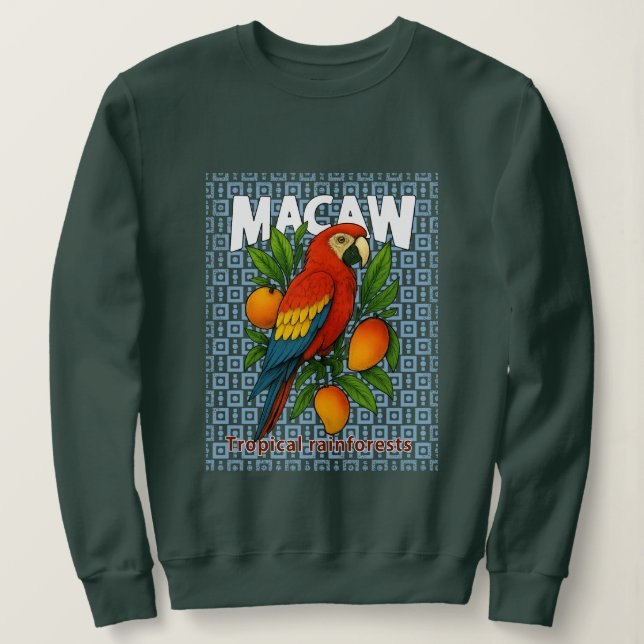 Macaw-parrot Sweatshirt (Design Front)