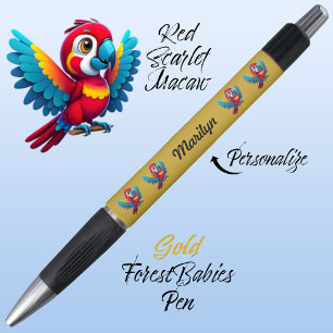 Macaw Parrot, Tropical Bird Safari Animal Gold 🦜