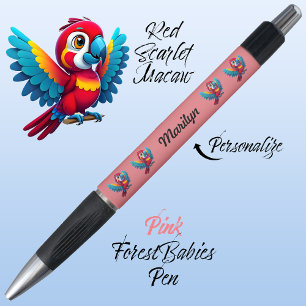 Macaw Parrot, Tropical Bird Safari Animal Pink 🦜