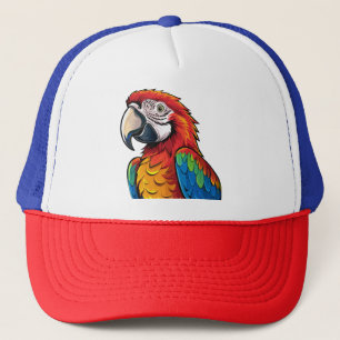Macaw parrot trucker hat