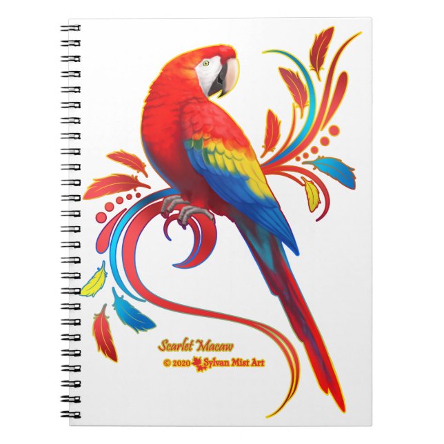 Macaw-Scarlet Notebook (Front)