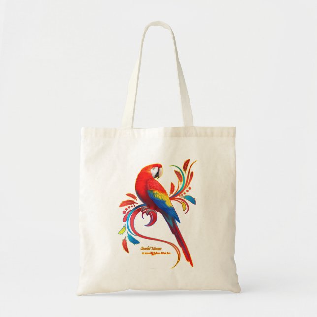 Macaw-Scarlet Tote Bag (Front)