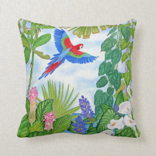 Macaw Watercolor Cushion