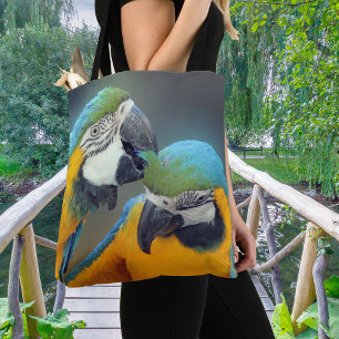 Macaws in love tote bag