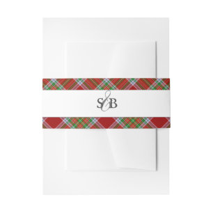 MacBain MacBean Clan Tartan Scottish Plaid Invitation Belly Band