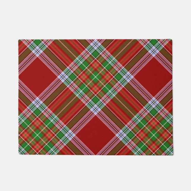 MacBain MacBean Scottish Clan Tartan Plaid Doormat (Front)