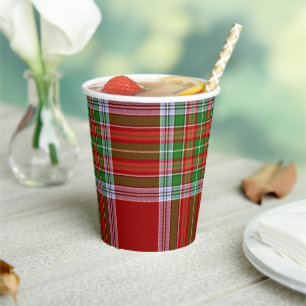 MacBain Scottish Clan Tartan Paper Cups