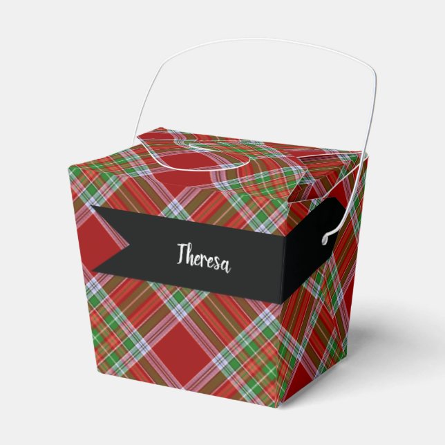 MacBain Scottish Tartan Clan Plaid Favour Box (Front Side)