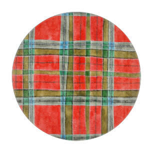MacBain Tartan 12" Round Cutting Board